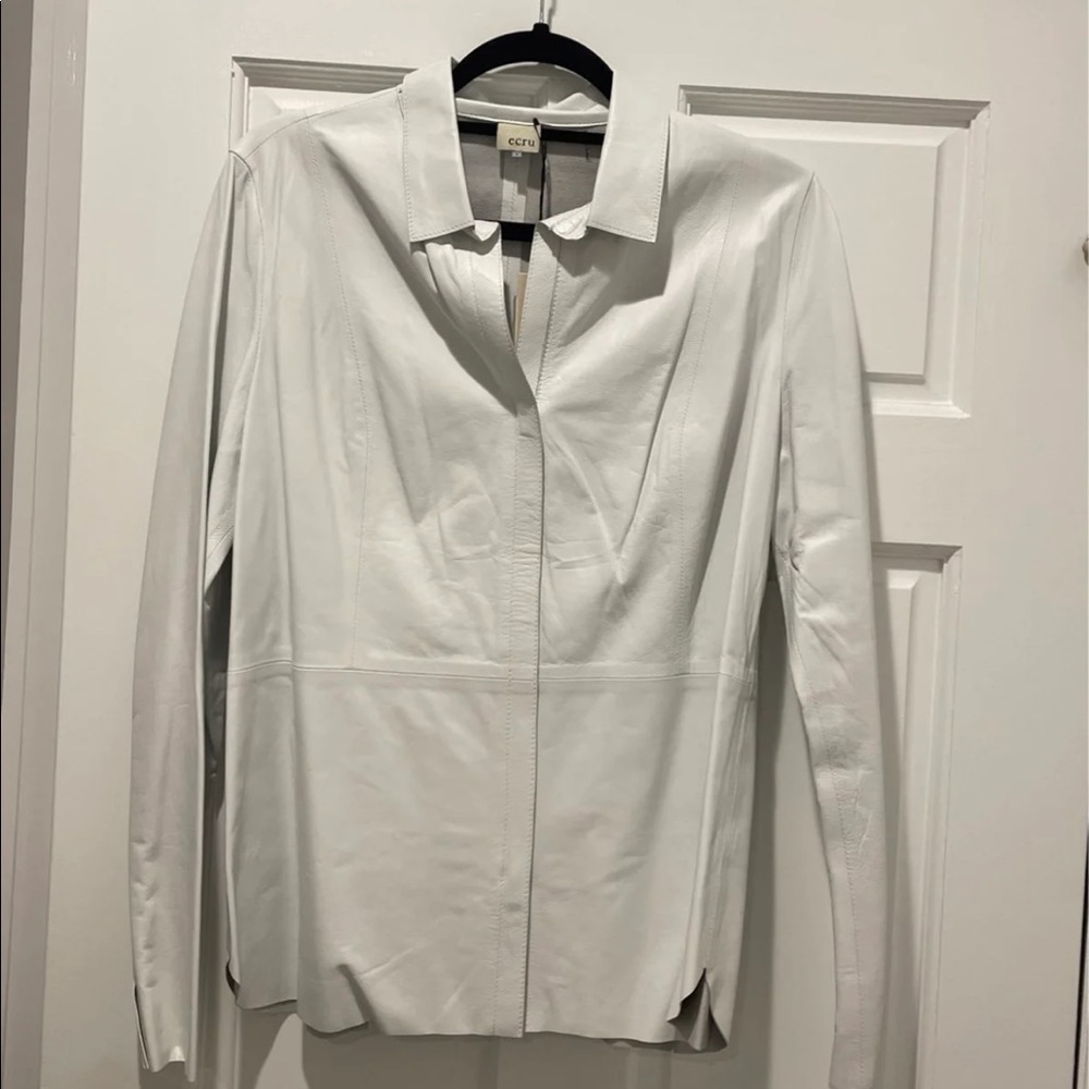 ECRU white leather shirt (jacket)